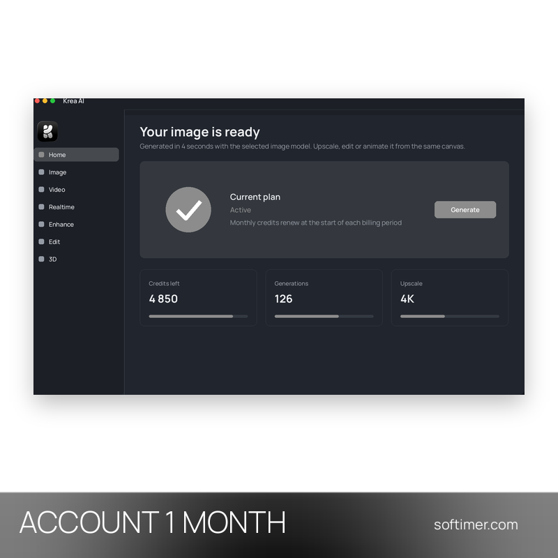 Krea AI Pro - 1 Monat - ACCOUNT