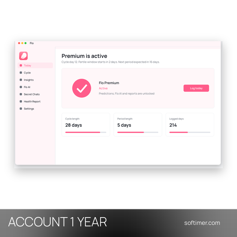 Flo Premium - 1 anno - ACCOUNT