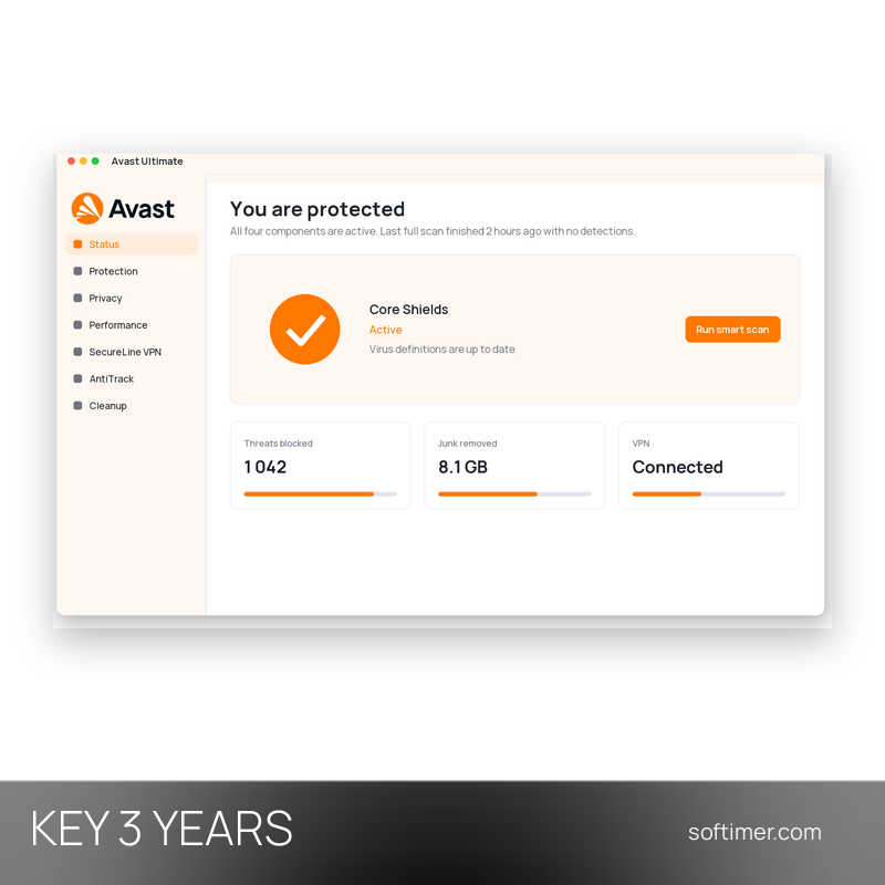 Avast Ultimate - CHIAVE di licenza 3 anni / 10 dispositivi - Android / iOS / Mac / Windows