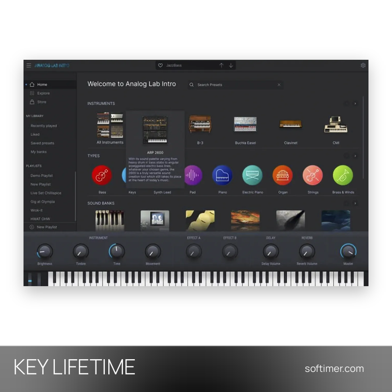 Arturia Analog Lab Intro - 5 Devices / Lifetime License KEY - Mac / Windows