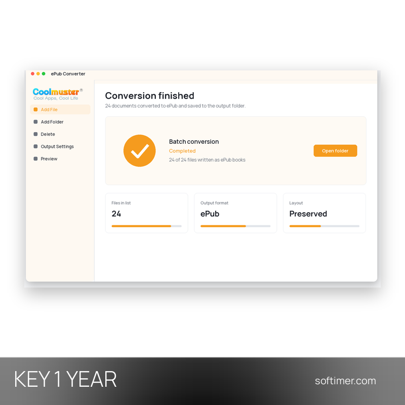 Coolmuster ePub Converter - 1 Year License KEY - Windows