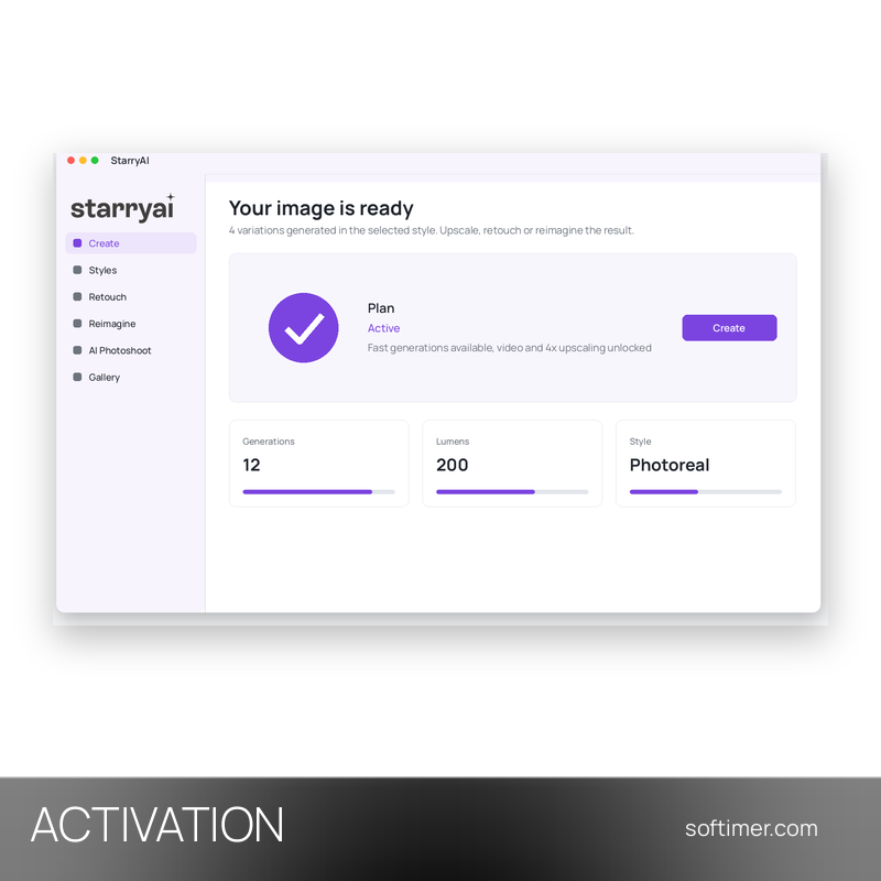 StarryAI Unlimited Pro - АКТИВАЦИЯ на вашем аккаунте на 1 месяц - Web / Android / iOS