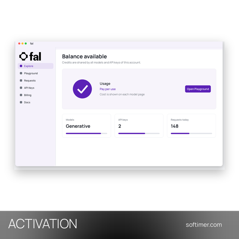 fal.ai Credits 20 USD - АКТИВАЦИЯ на вашем аккаунте - Web