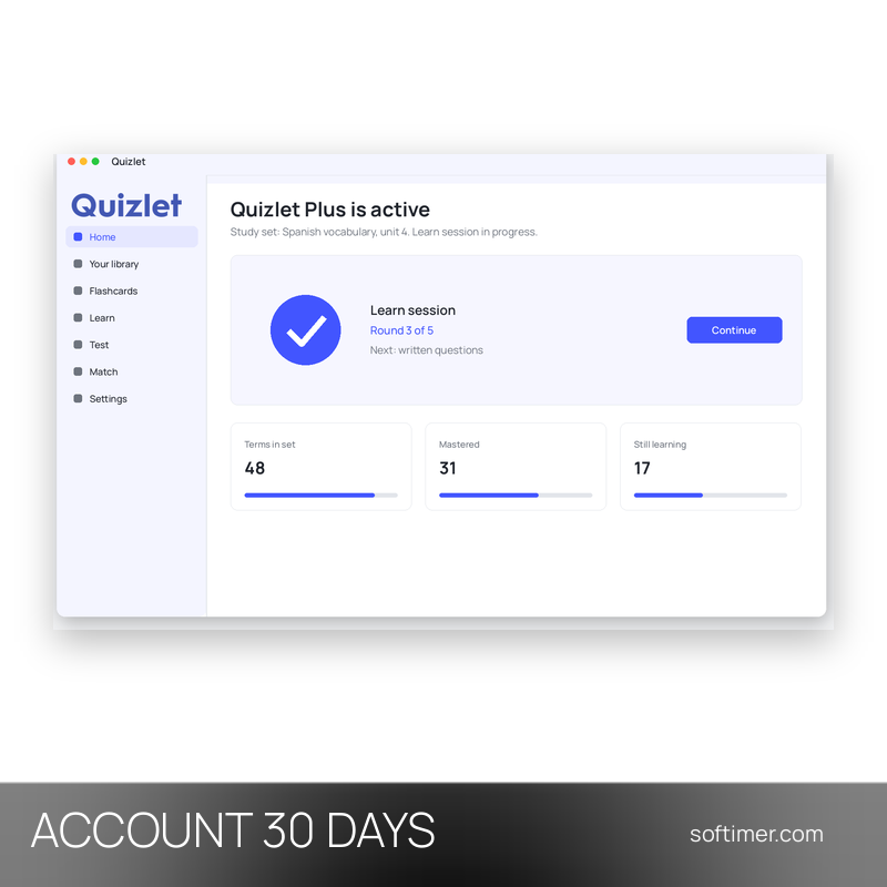 Quizlet Plus per insegnanti - 30 giorni - ACCOUNT