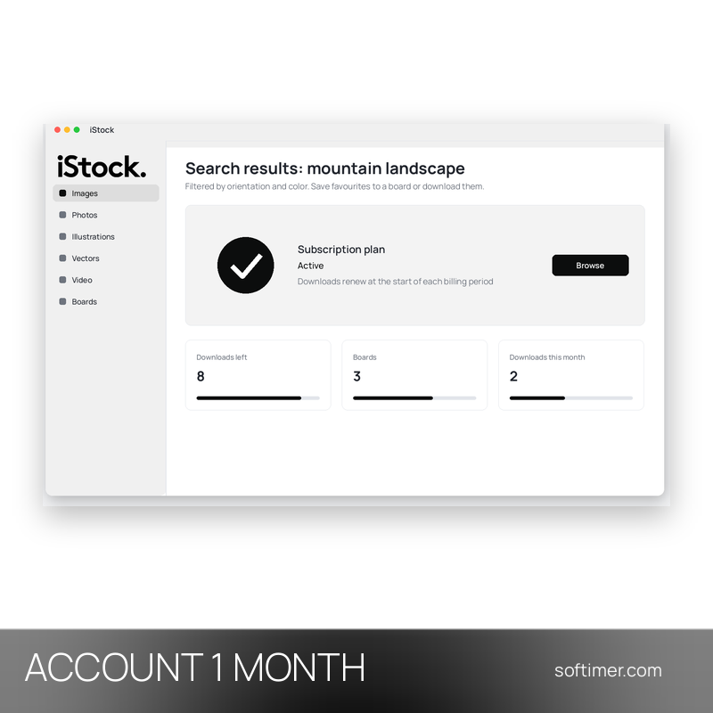 iStock Premium + Video 10 Downloads - 1 Monat - ACCOUNT