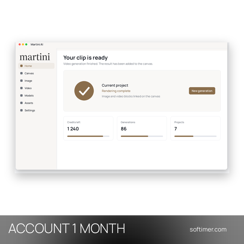 Martini AI Pro - 1 mois - ACCOUNT
