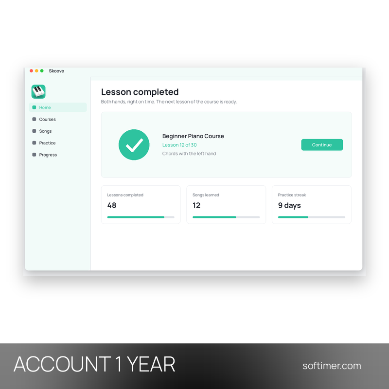 Skoove Premium - 1 Year - ACCOUNT