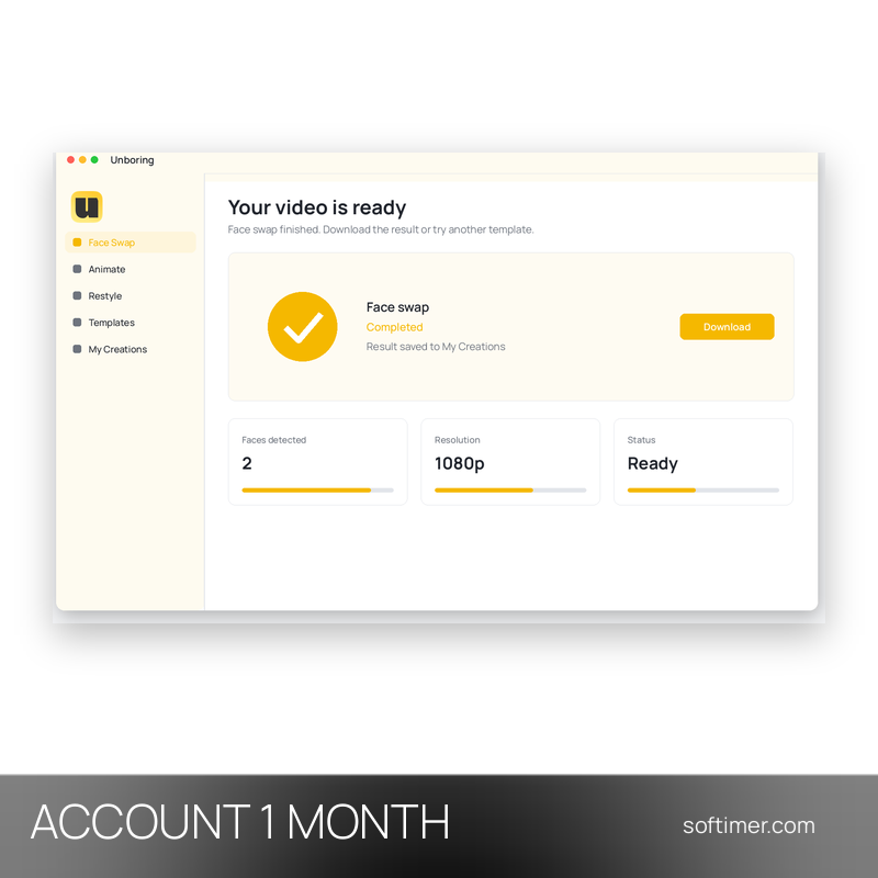 Reface Unboring Premium - 1 mese - ACCOUNT