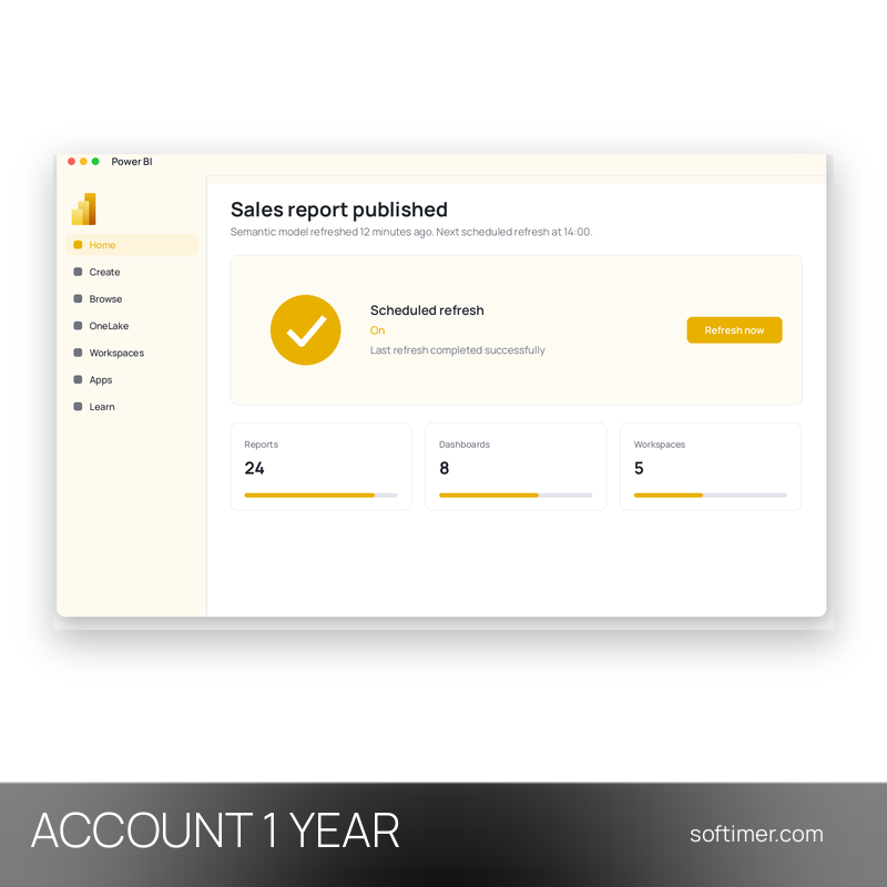 Microsoft Power BI Pro - 1 год - ACCOUNT
