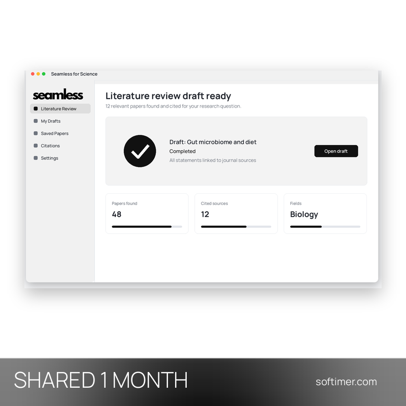 Seamless for Science - 1 Monat - Geteilter ACCOUNT