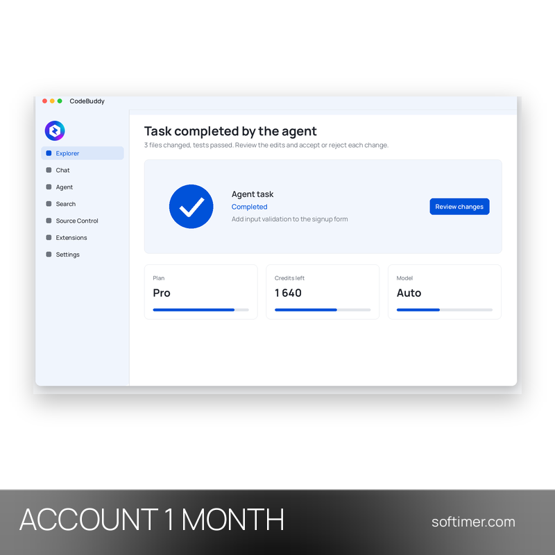 CodeBuddy Pro - 1 Month - ACCOUNT