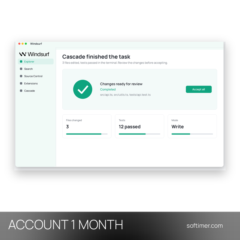 Windsurf Pro - 1 Month - ACCOUNT
