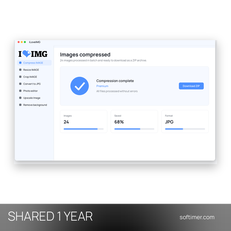 iLoveIMG Premium - 1 Jahr - Geteilter ACCOUNT