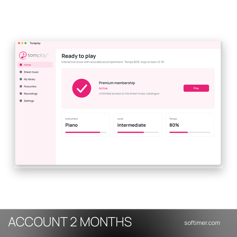 Tomplay Premium - 2 Monate - ACCOUNT