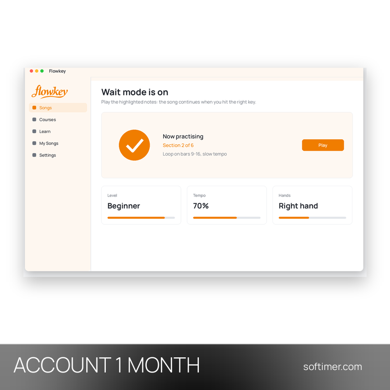 Flowkey Premium - 1 mese - ACCOUNT