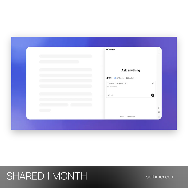 MaxAI Elite - 1 Month - Shared ACCOUNT