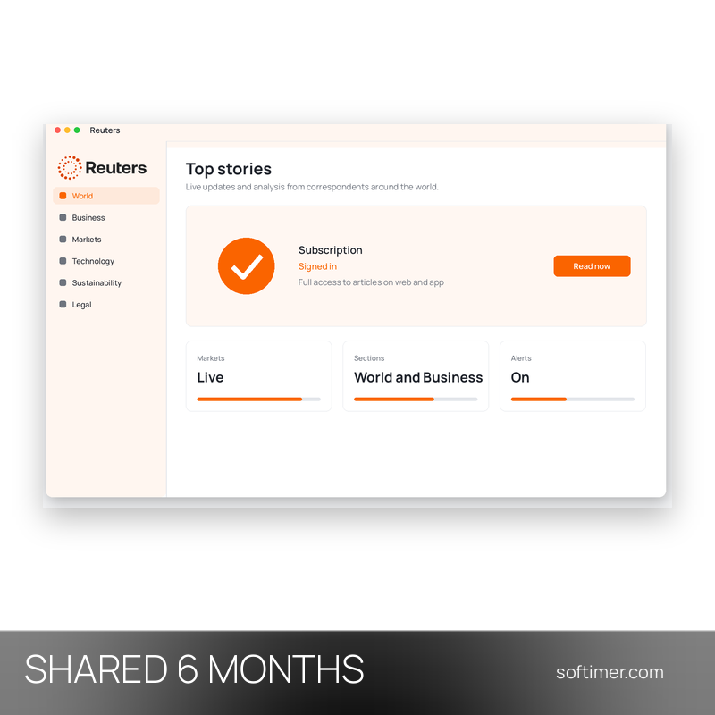 Reuters - 6 mois - ACCOUNT partagé