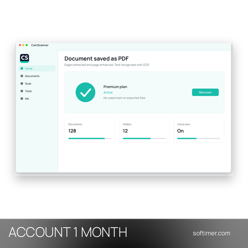 CamScanner Premium - 1 месяц - ACCOUNT