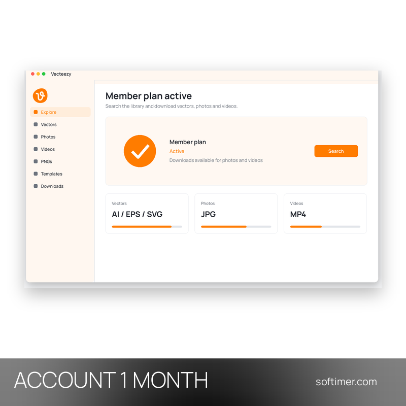 Vecteezy Member 600 Downloads - 1 Month - ACCOUNT