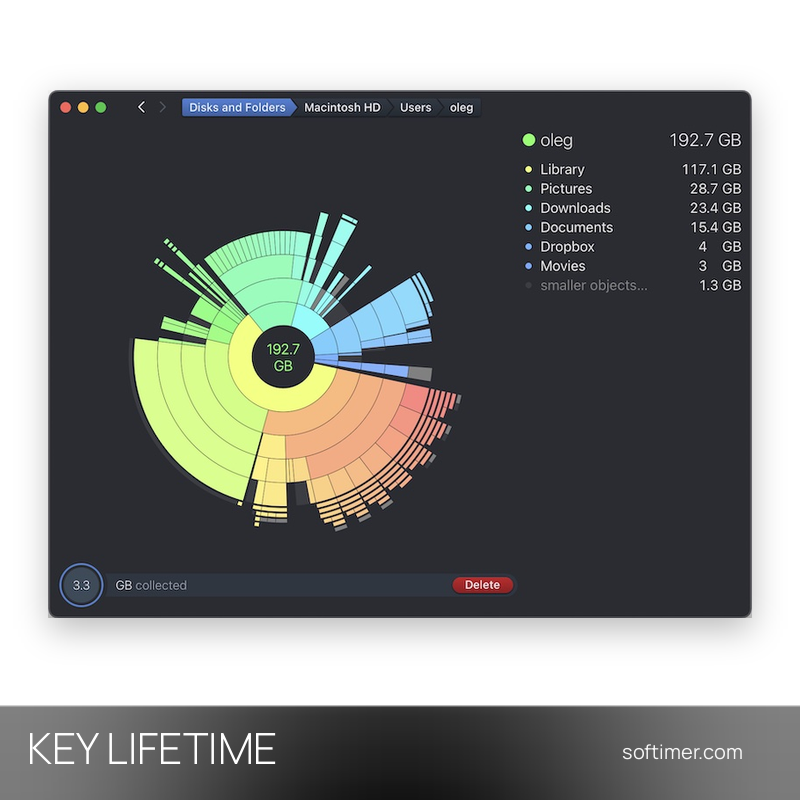 DaisyDisk 4 - Лицензионный ключ / 3 Mac - Бессрочно - Mac