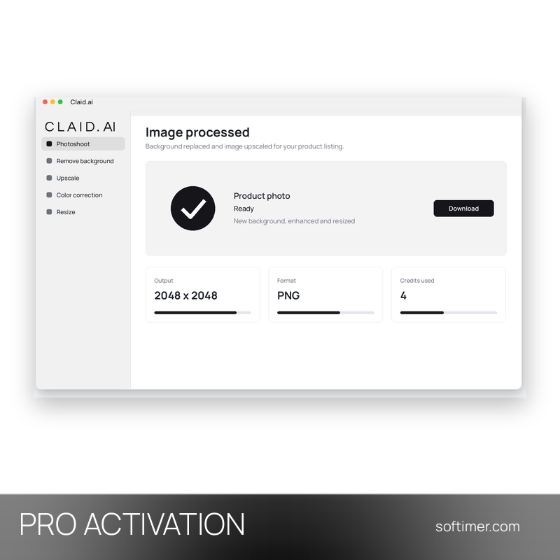 Claid.ai Pro - ATTIVAZIONE sul tuo account 1 mese - Web