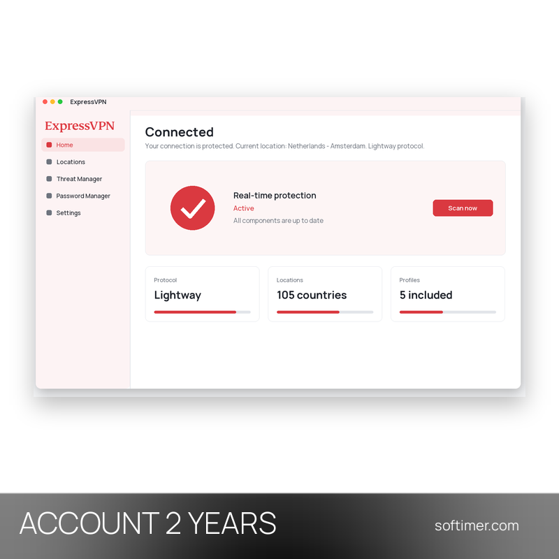 ExpressVPN - 2 ans - ACCOUNT