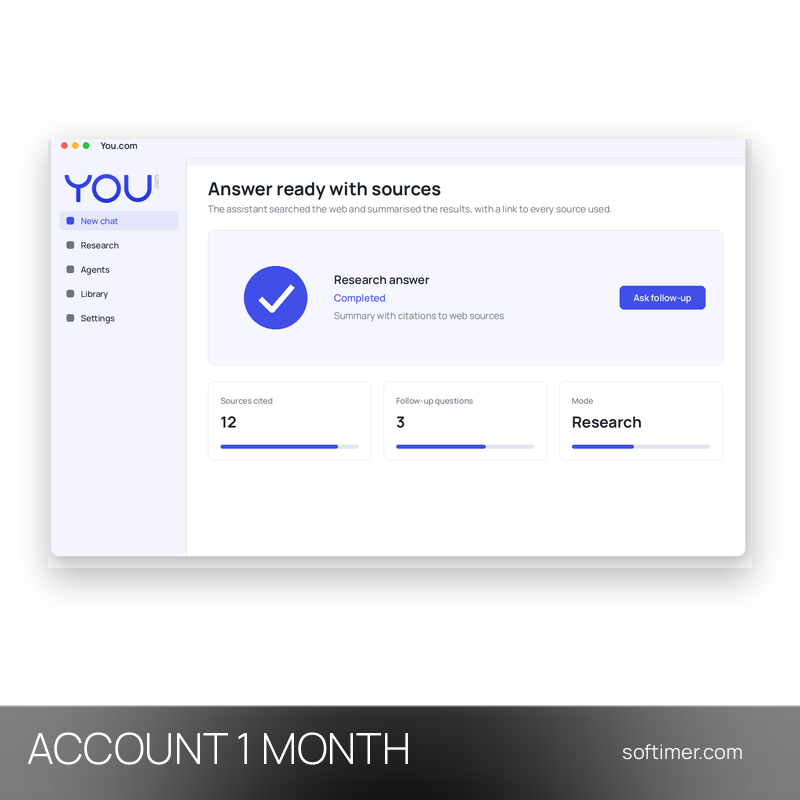 You.com - 1 mois - ACCOUNT