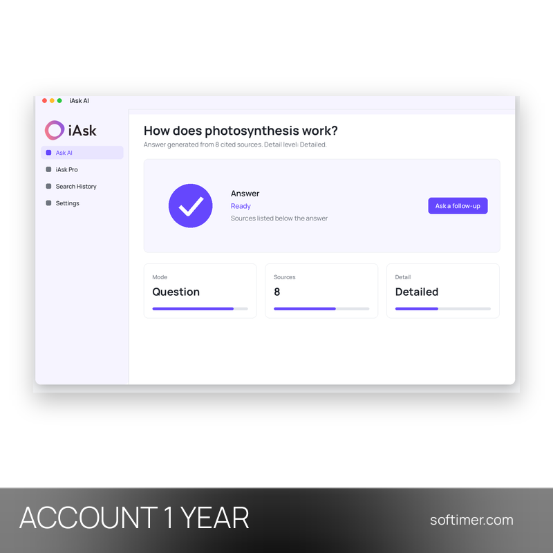 iAsk AI Pro - 1 Jahr - ACCOUNT