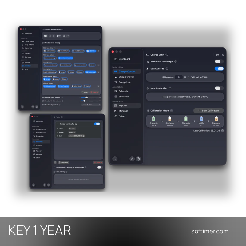 AlDente Pro - Лицензионный ключ на 1 год - Mac