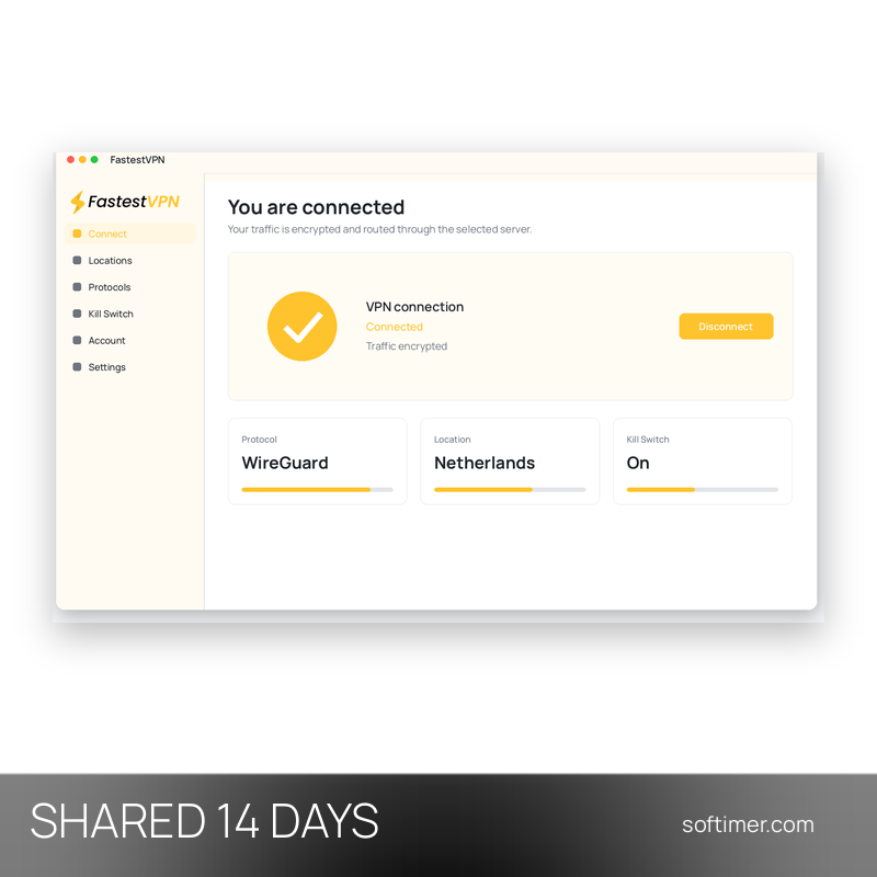 FastestVPN - 14 дней - Общий ACCOUNT