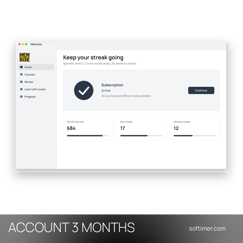 Memrise Premium - 3 месяца - ACCOUNT