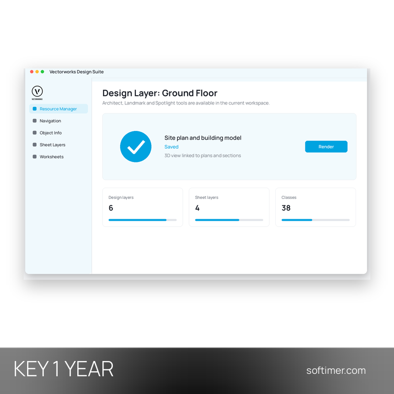 Vectorworks Design Suite Education 2026 - 1 Year License KEY - Mac / Windows