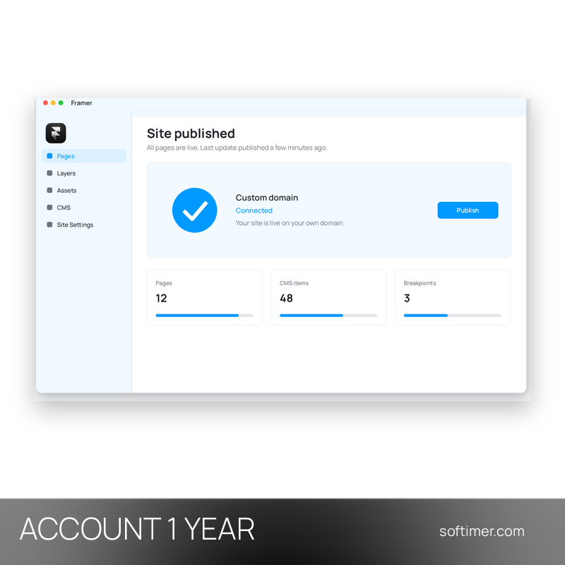 Framer Basic - 1 an - ACCOUNT