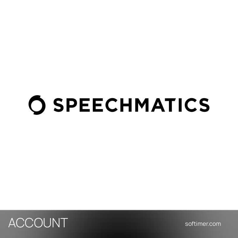 Speechmatics crédit API 200 USD - ACCOUNT