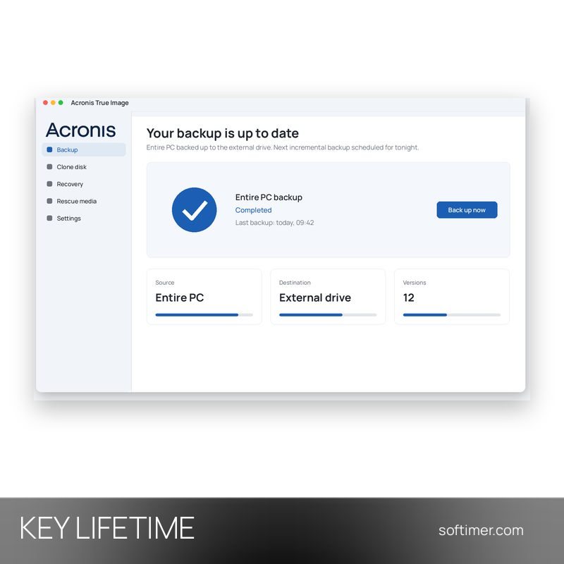 Acronis True Image 2025 - Lizenzschlüssel - Lifetime - Mac / Windows