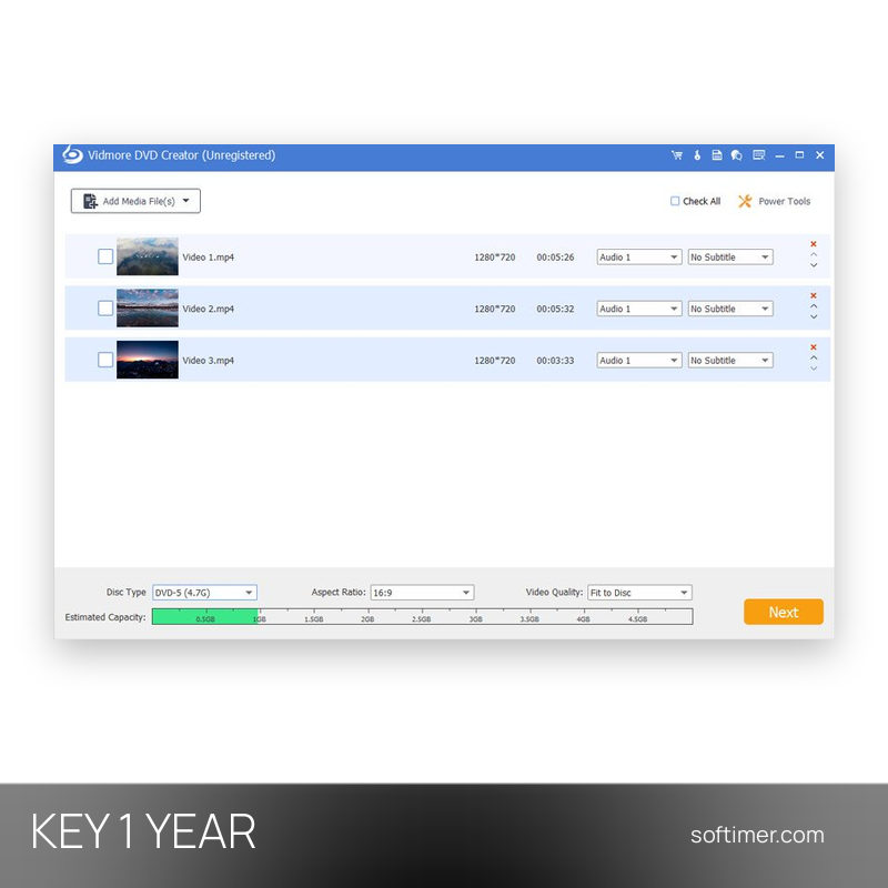 Vidmore DVD Creator - CHIAVE di licenza 1 anno - Windows