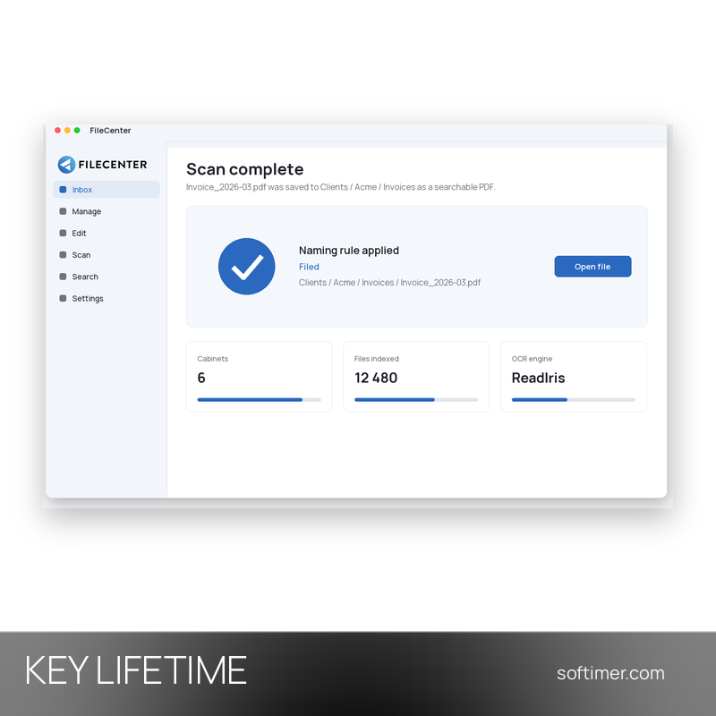 FileCenter Standard 12 - Lizenzschlüssel - Lifetime - Windows