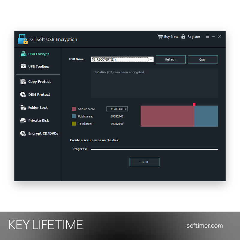 GiliSoft USB Encryption 2026 - Лицензионный ключ - Бессрочно - Windows