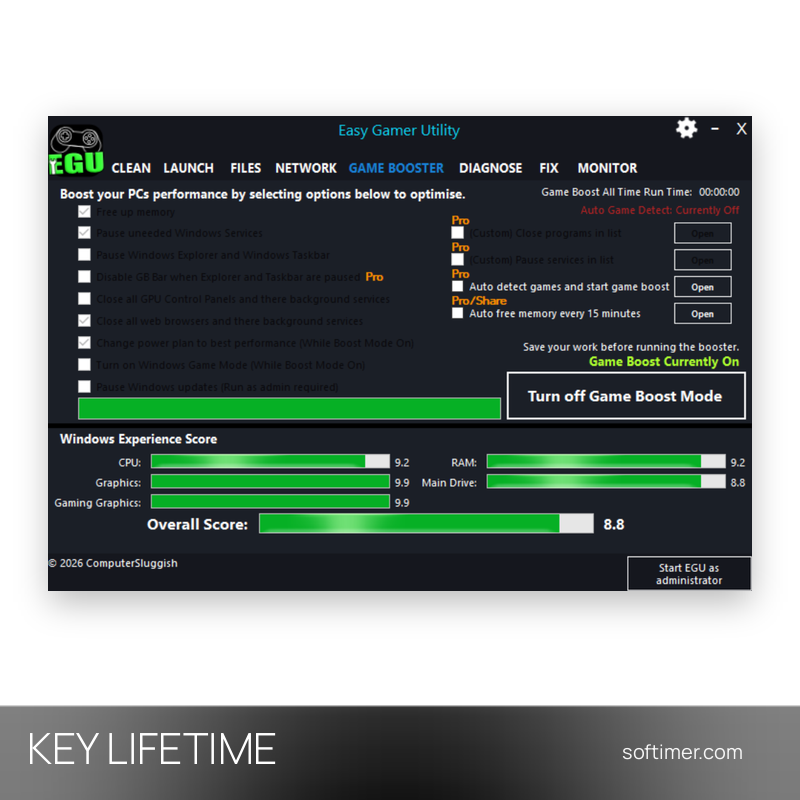 Easy Gamer Utility PRO - Lifetime License KEY - Windows