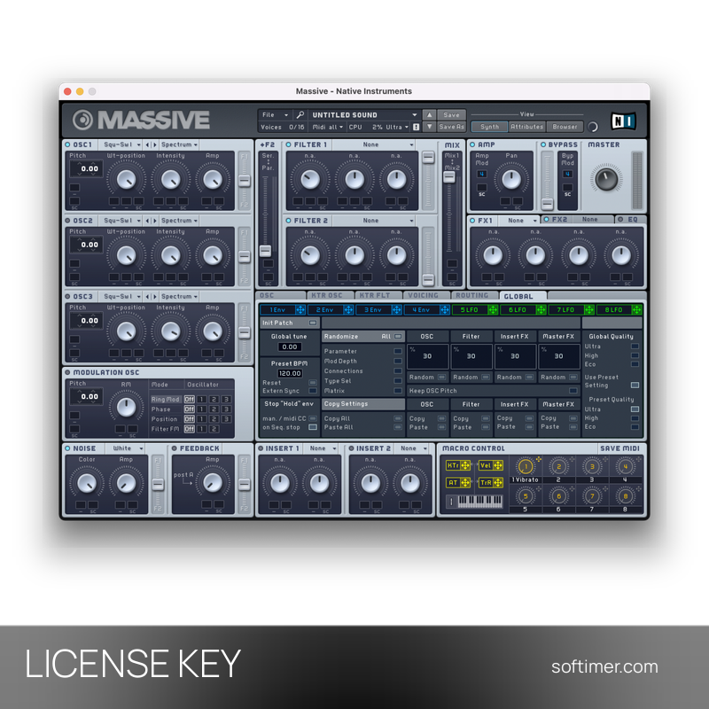 Native Instruments Massive - License KEY - Mac / Windows