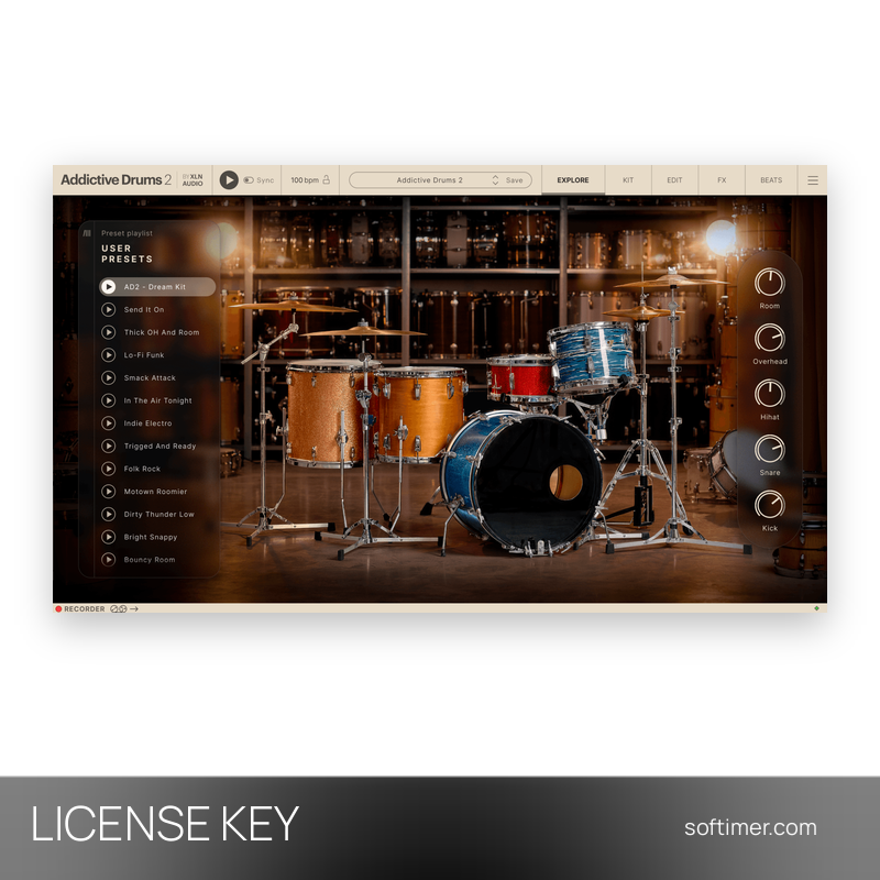 XLN Audio Addictive Drums 2 Rock - CLÉ de licence - Mac / Windows