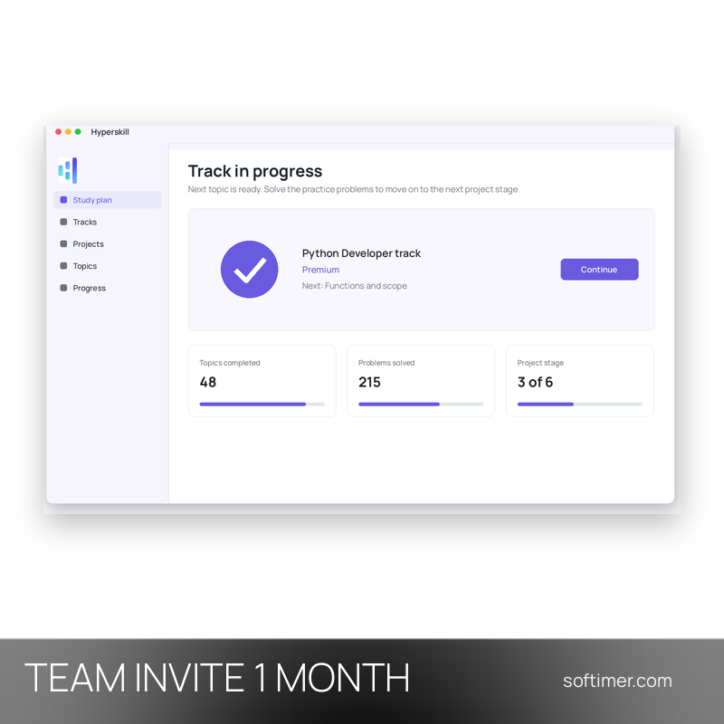 Hyperskill Premium - INVITO NEL TEAM 1 mese - Web
