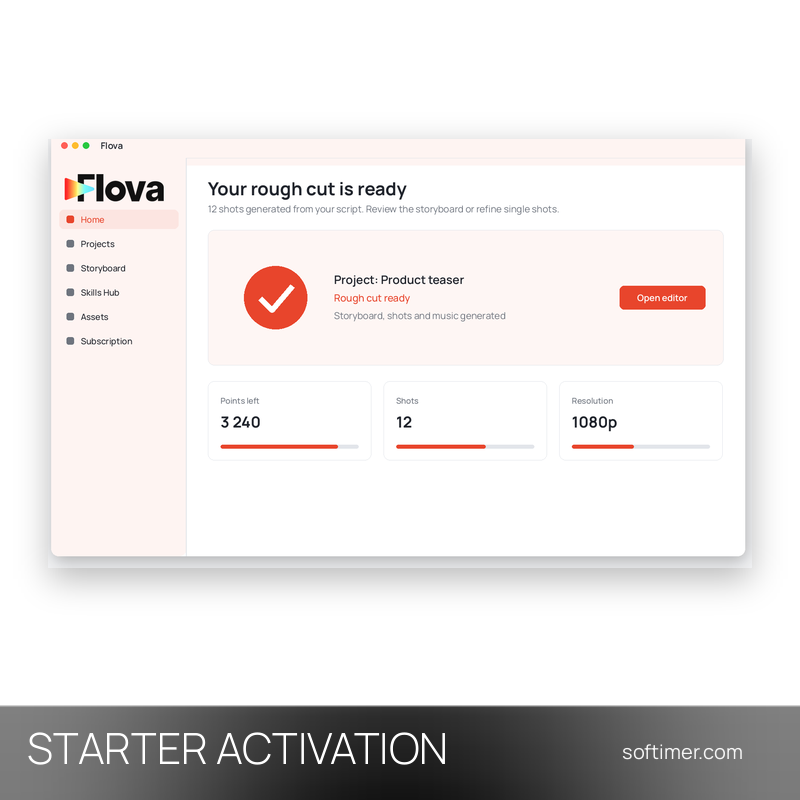 Flova AI Starter - AKTIVIERUNG auf Ihrem Konto 1 Monat - Web