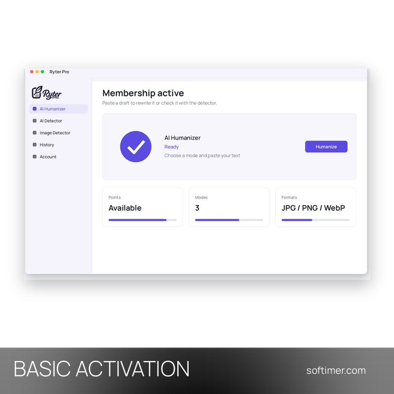Ryter Pro Basic - АКТИВАЦИЯ на вашем аккаунте на 1 месяц - Web