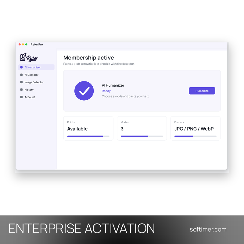 Ryter Pro Enterprise - ATTIVAZIONE sul tuo account 1 mese - Web