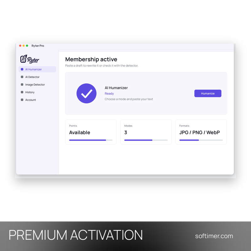Ryter Pro Premium - АКТИВАЦИЯ на вашем аккаунте на 1 месяц - Web
