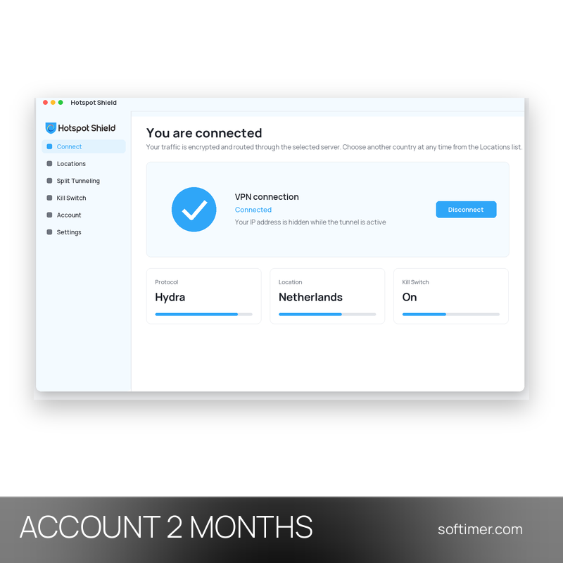 Hotspot Shield VPN Premium - 2 месяца - ACCOUNT