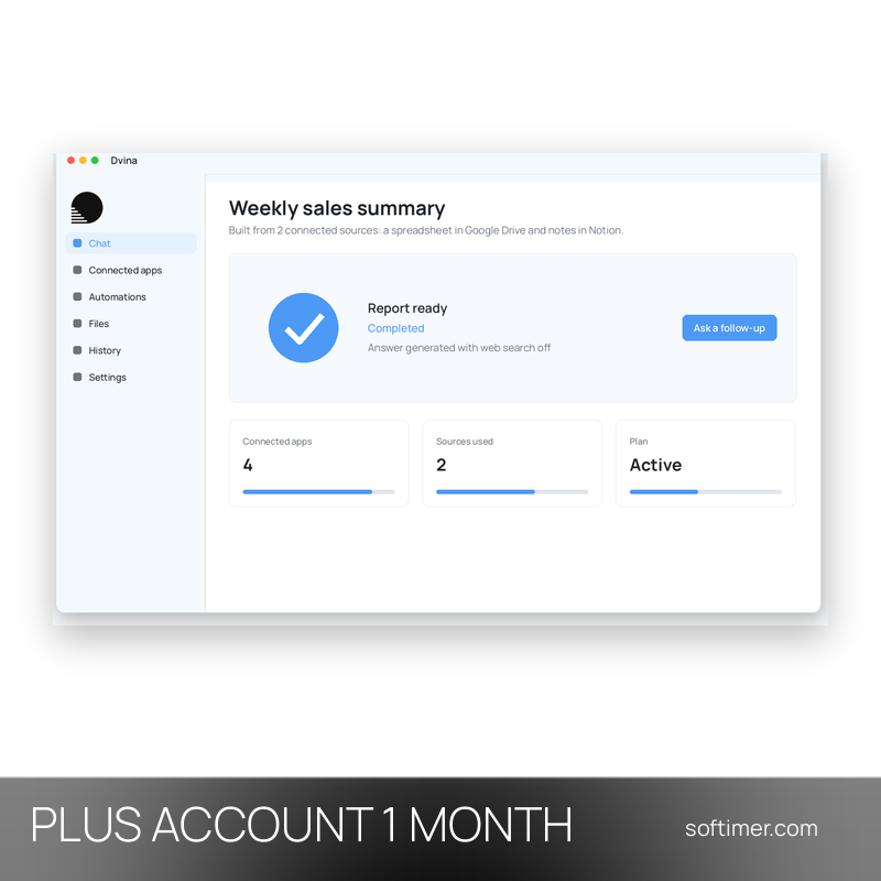 Dvina AI Plus - 1 Month - ACCOUNT