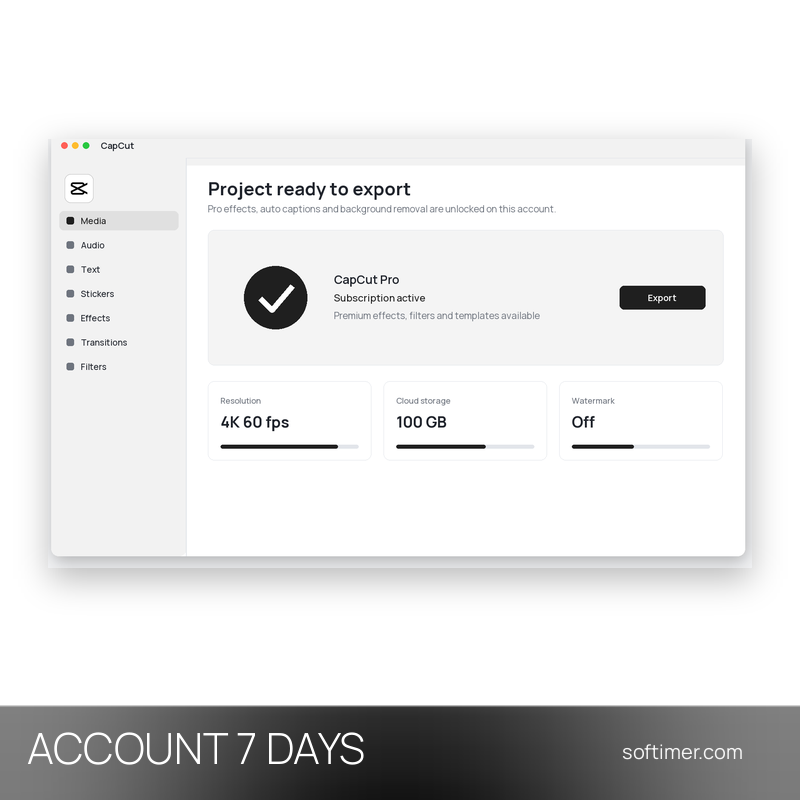 CapCut Pro - 7 Days - ACCOUNT
