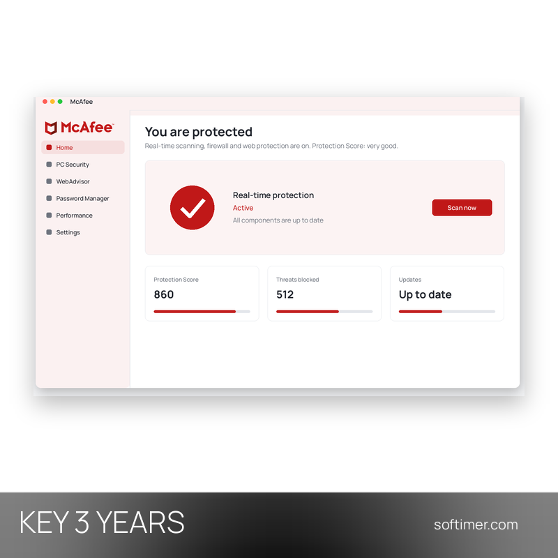 McAfee Total Protection - Lizenzschlüssel 3 Jahre - Windows